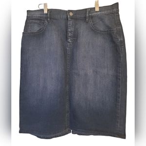 OLD Navy Womena High Rise Dark Wash Denim Skirt 16
